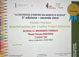 Sicurezza nelle scuole, primo premio nazionale per studenti di Matera